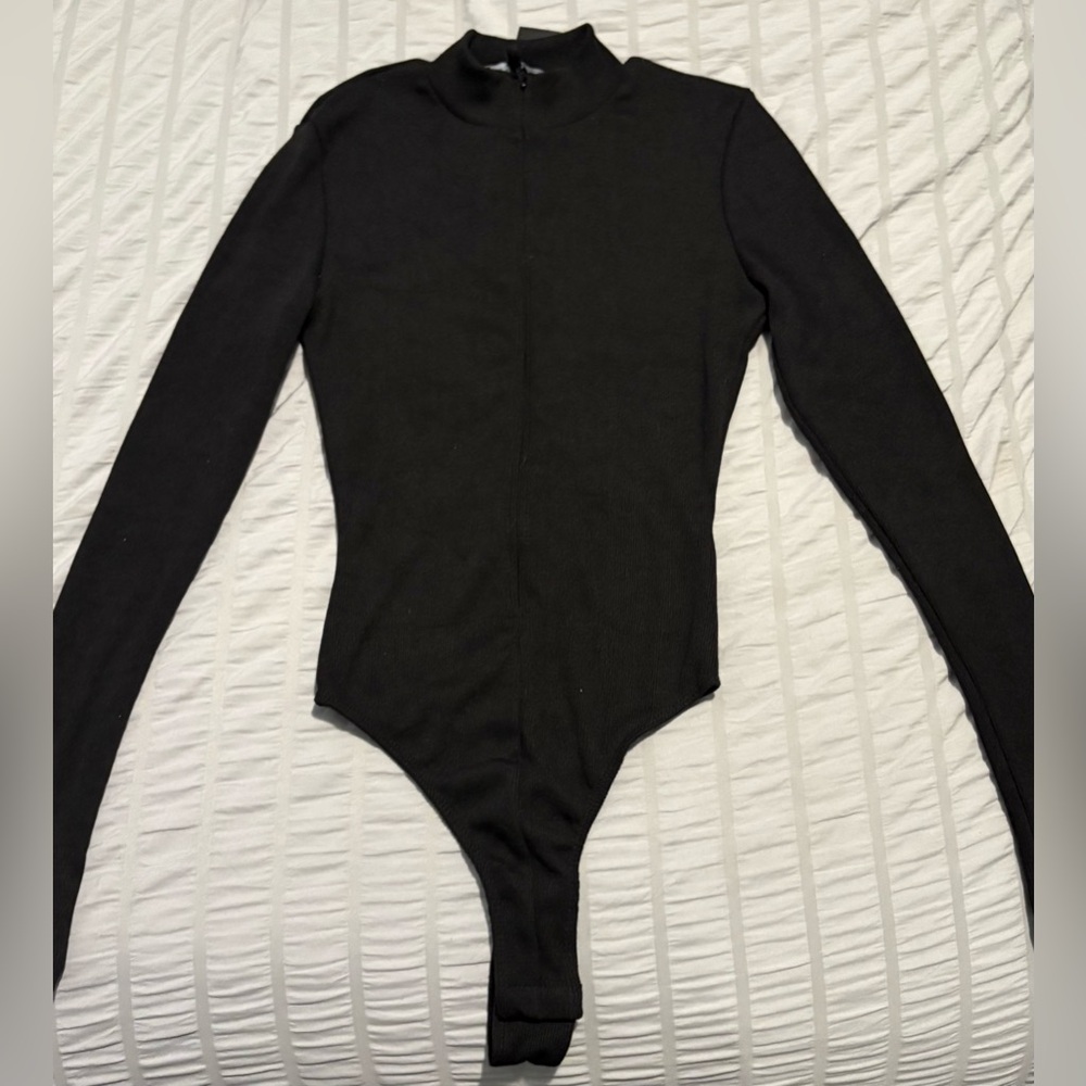Fashion Nova Kids Black Long Sleeve Bodysuit